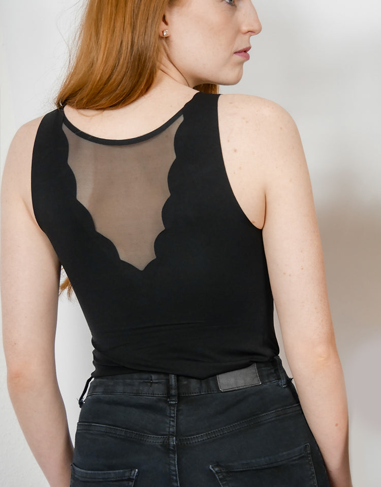 Braless top black