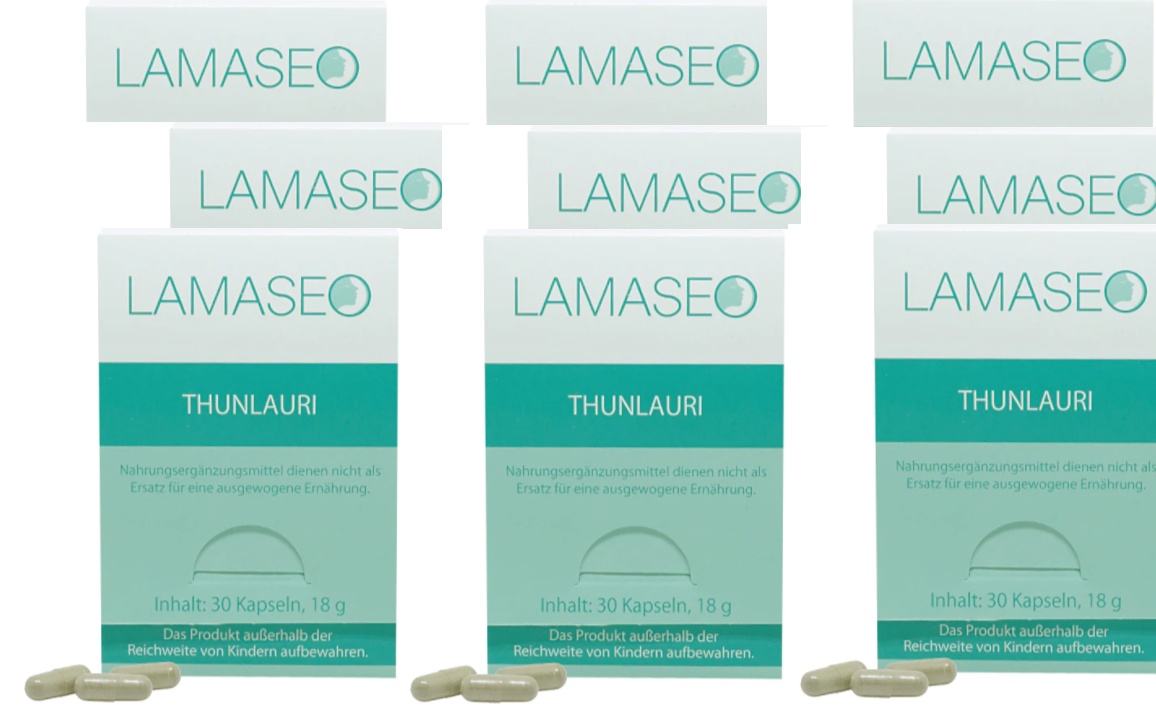 Lamaseo - Cápsulas de Thunlauri Cuticula - Irritaciones de la piel - Renovación de la piel - Antiespinillas - Suplemento dietético a base de hierbas